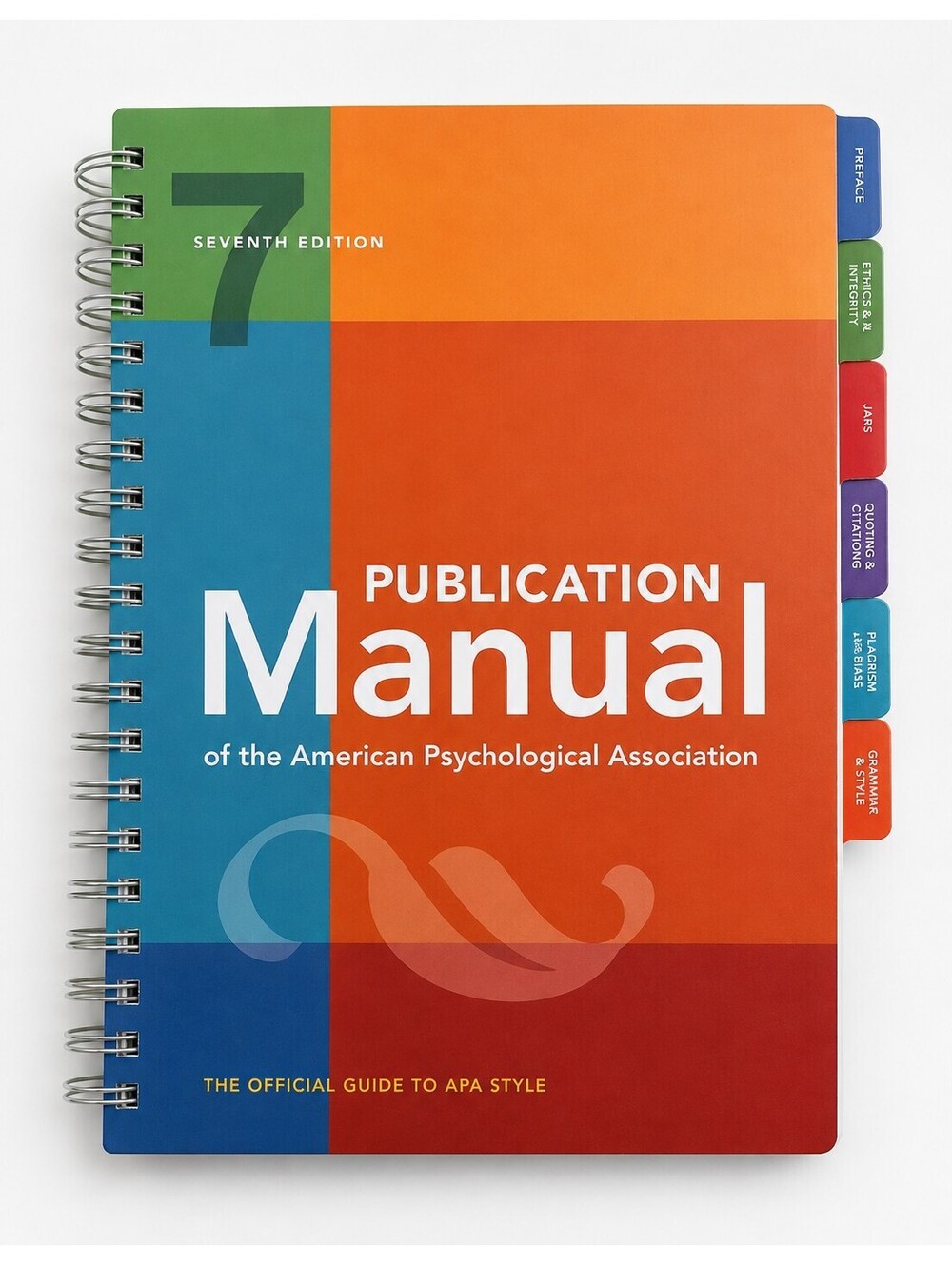 APA Publication Manual 7th Edition Spiral Bound Tabbed New Sealed